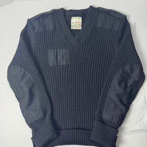 Vintage Brigade Quartermaster Woolly Pully Sweater Black Tactical Military Sz 42